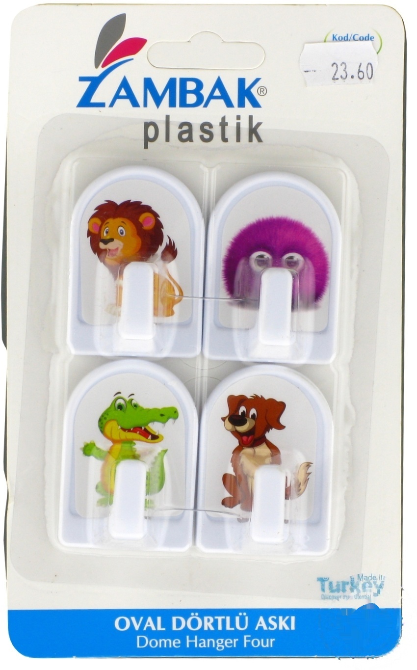 

Крючки Zambak Plastik полукруглые 4шт.