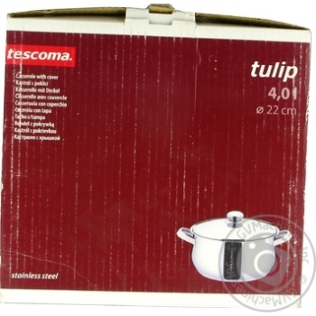 Tescoma Tulip Pan With Lid 22cm 4l - buy, prices for ULTRAMARKET - photo 2