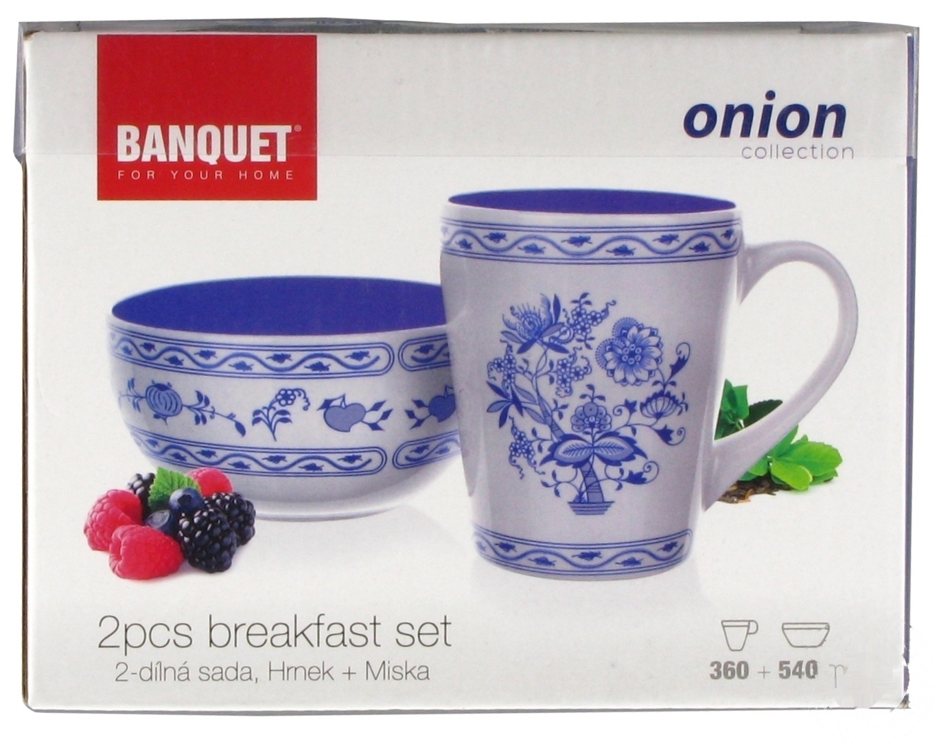 

Набор для завтрака Banquet Onion Чашка 360мл и салатник 540мл