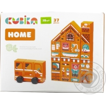 Cubika Wooden Constructor Home 37pcs. - buy, prices for - photo 1