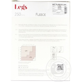 Колготы Legs Fleece 250 Den женские р.L/XL Nero - купить, цены на - фото 2